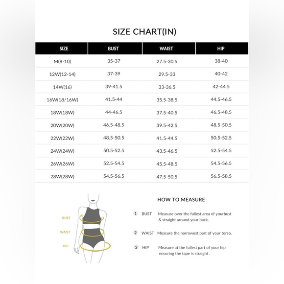 Yonique Womens Plus Size Bikini High Waisted Two Piece Tummy Control Swimwear - Picture 7 of 9